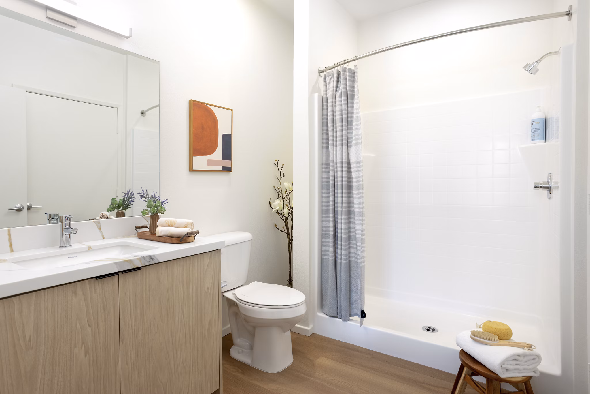 bathroom at The Charlie Perris Apartments