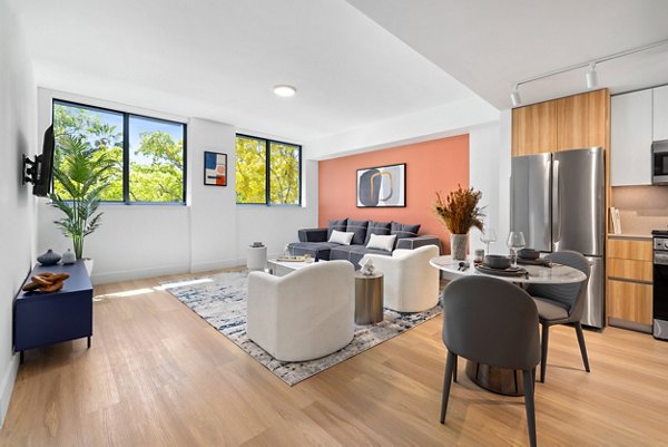 living room at Residences at Nomi Apartments