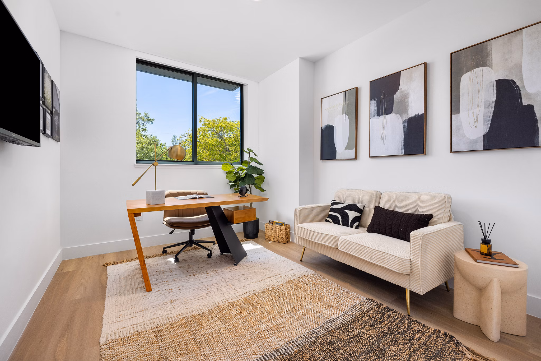 living room at Residences at Nomi Apartments