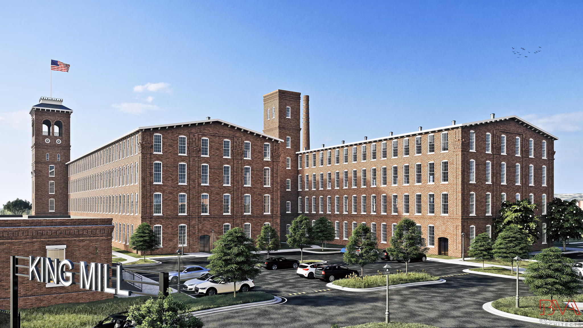 rendering at The Lofts at King Mill Apartments