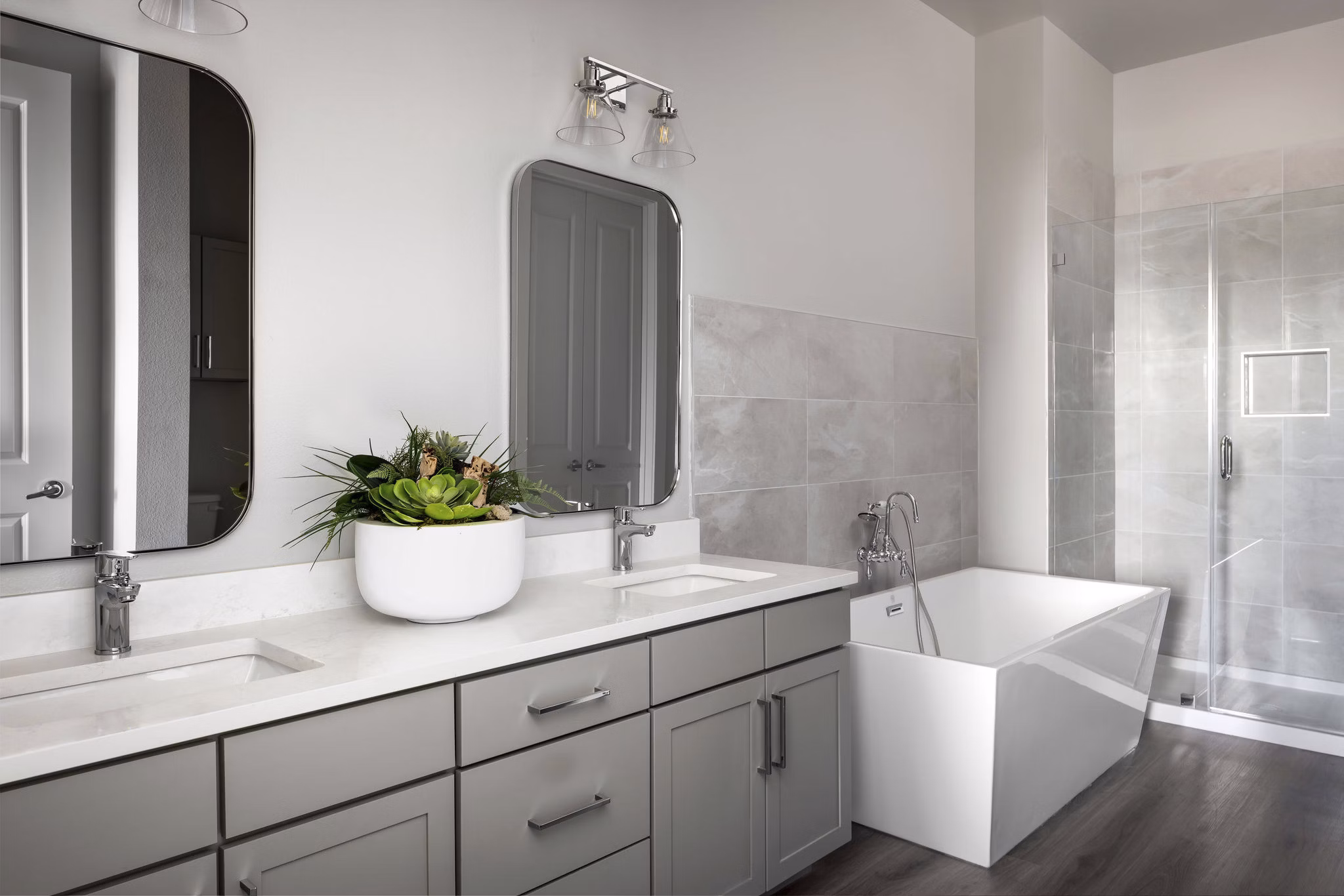 bathroom at The Mustang Apartments 