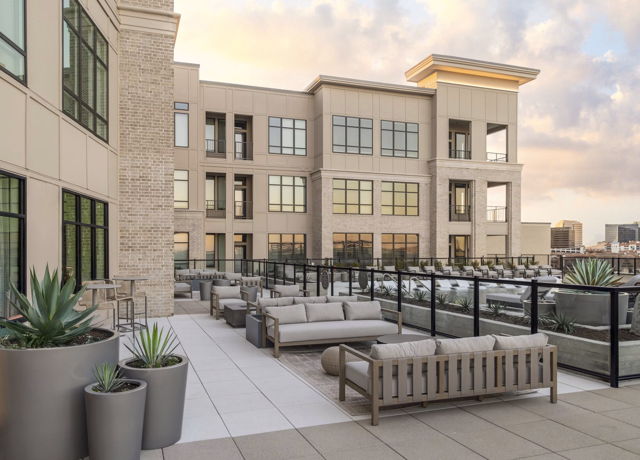 patio at The Mustang Apartments 