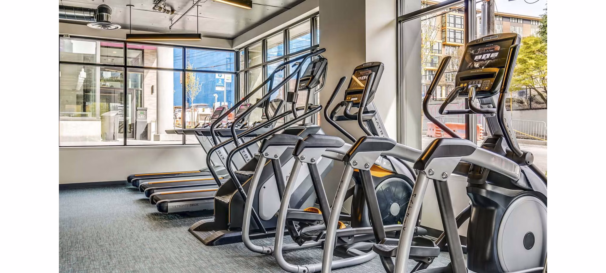 Modern fitness center featuring state-of-the-art equipment at CHROMA Apartments for active lifestyles