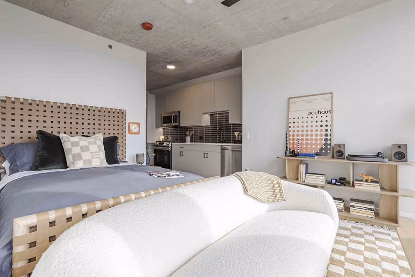 bedroom at Flora Apartments