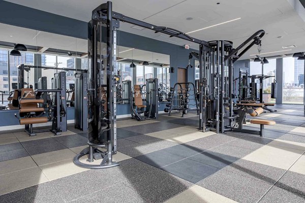 fitness center at Flora Apartments