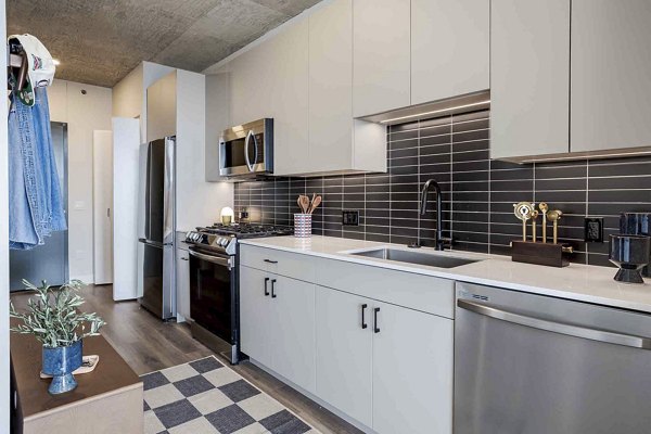 kitchen at Flora Apartments