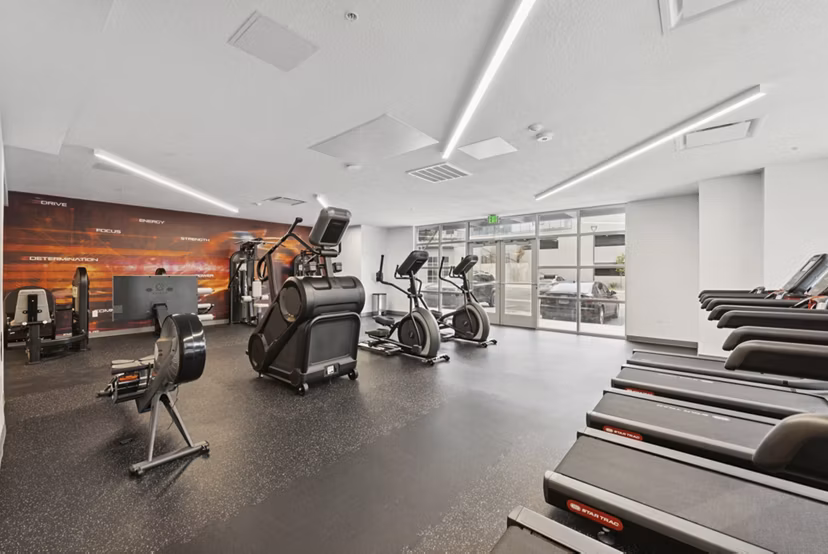 fitness center at The Focal Apartments Apartments