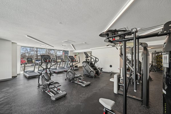 fitness center at The Focal Apartments