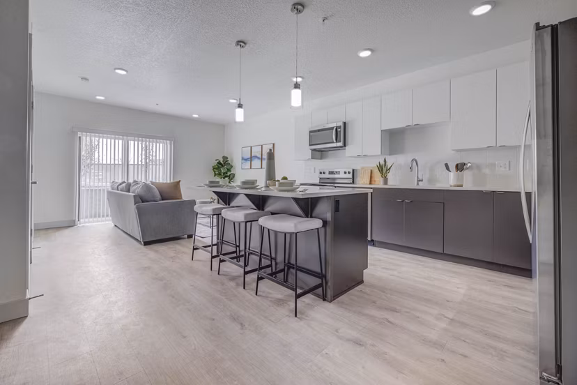 kitchen at The Focal Apartments Apartments