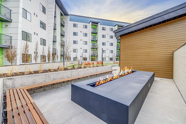 fire pit/patio at The Focal Apartments