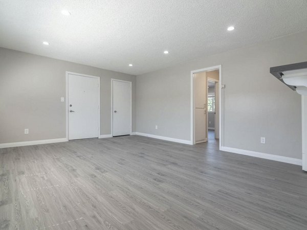 Spacious living room with modern decor at Citrus Court Apartments in the Greystar luxury community