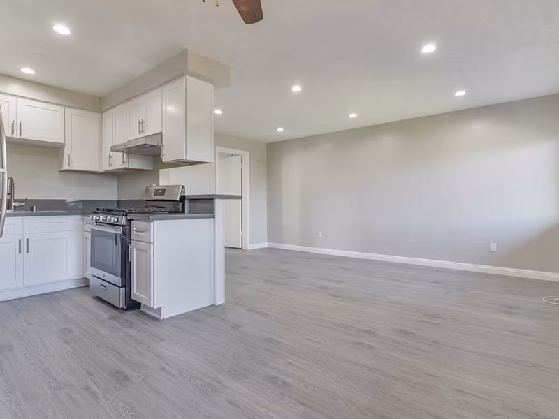 Contemporary living room with modern decor at Citrus Court Apartments