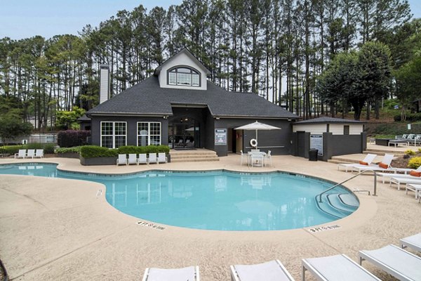 Resort-style pool at Morgan Place Apartments offers relaxation in luxury surroundings