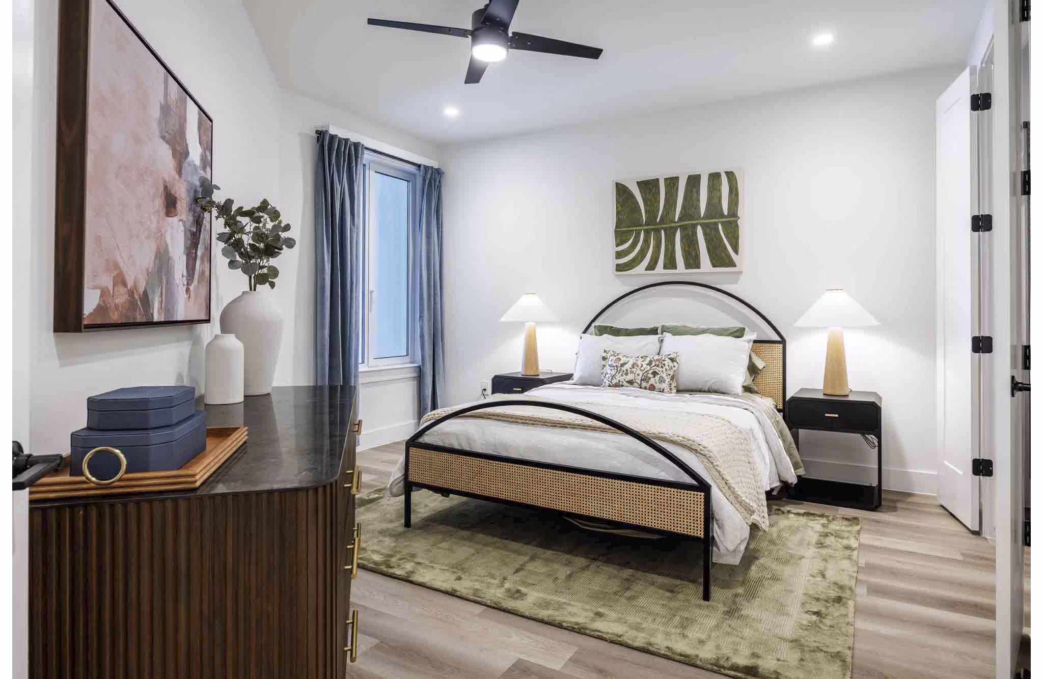 bedroom at The Bouldin Apartments