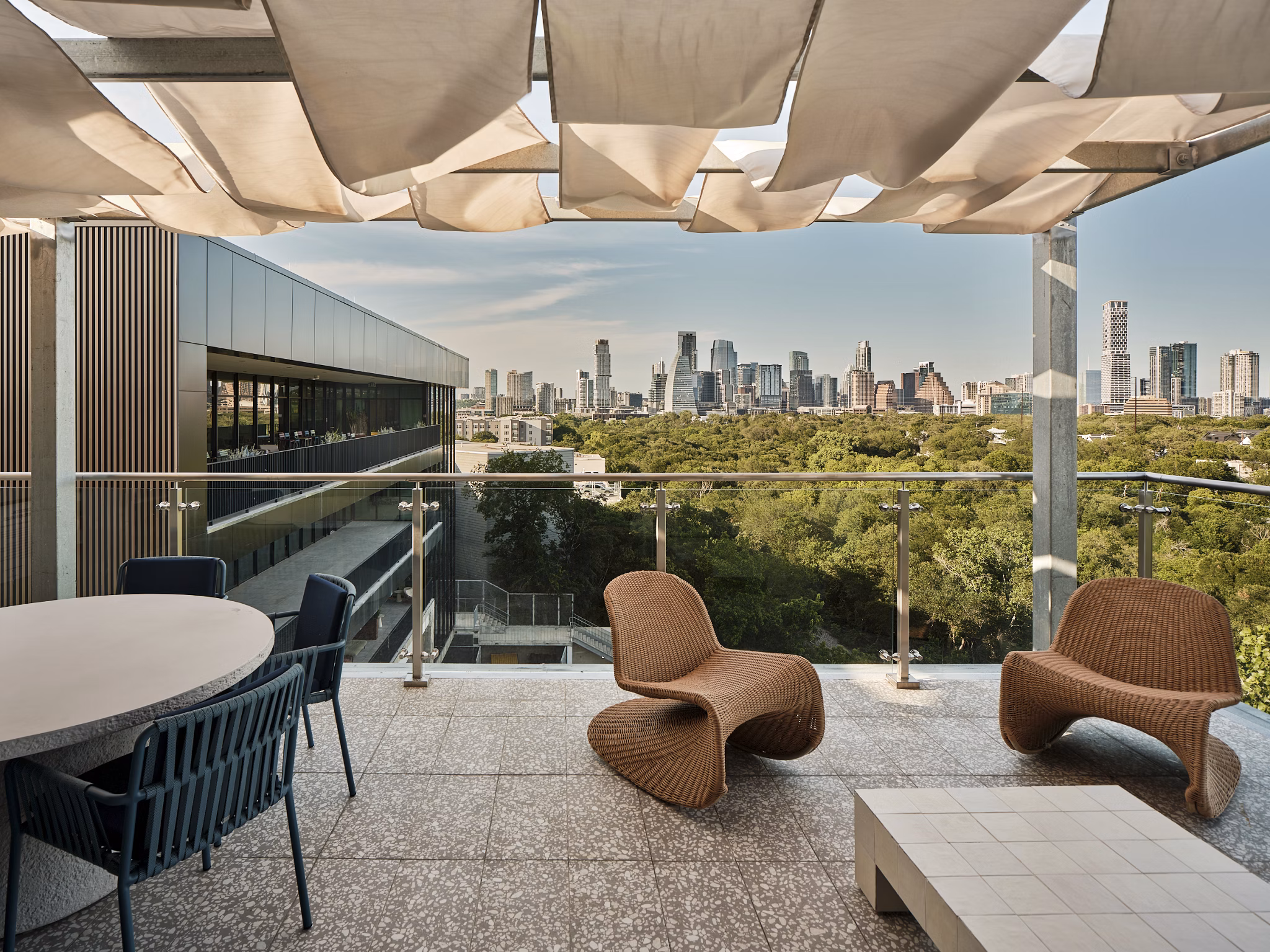 patio at The Bouldin Apartments 