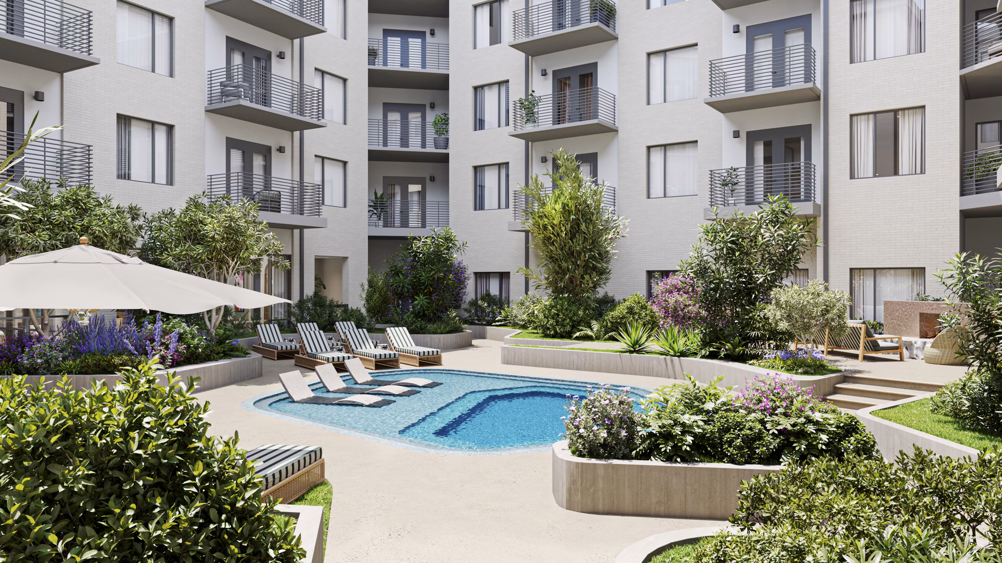 pool at The Bouldin Apartments