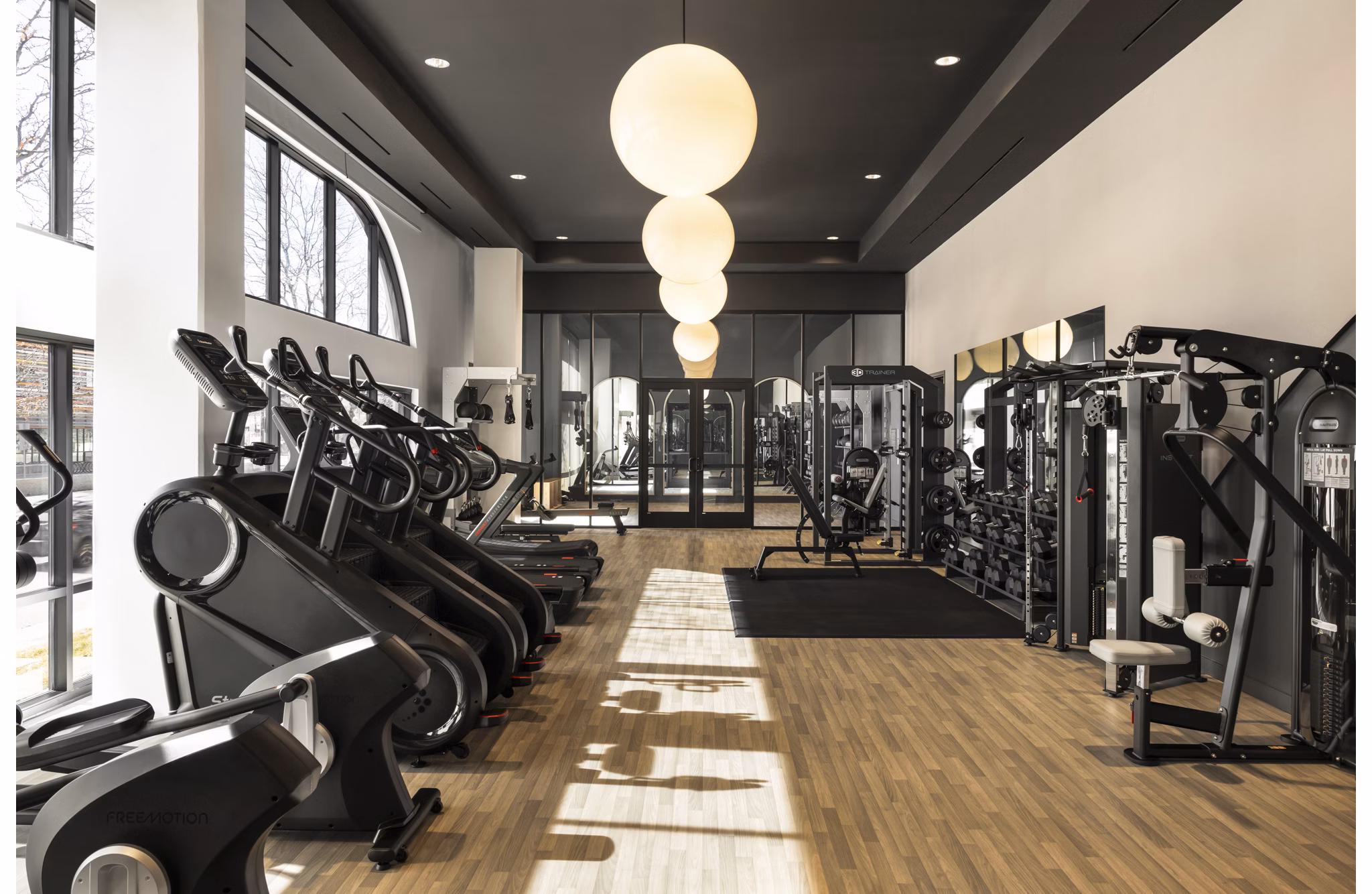 fitness center at Wilder Apartments