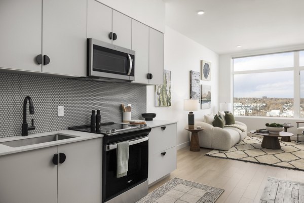 kitchen at Wilder Apartments
