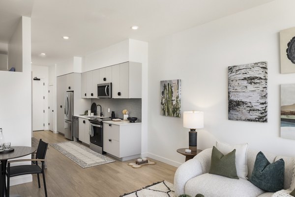 kitchen at Wilder Apartments
