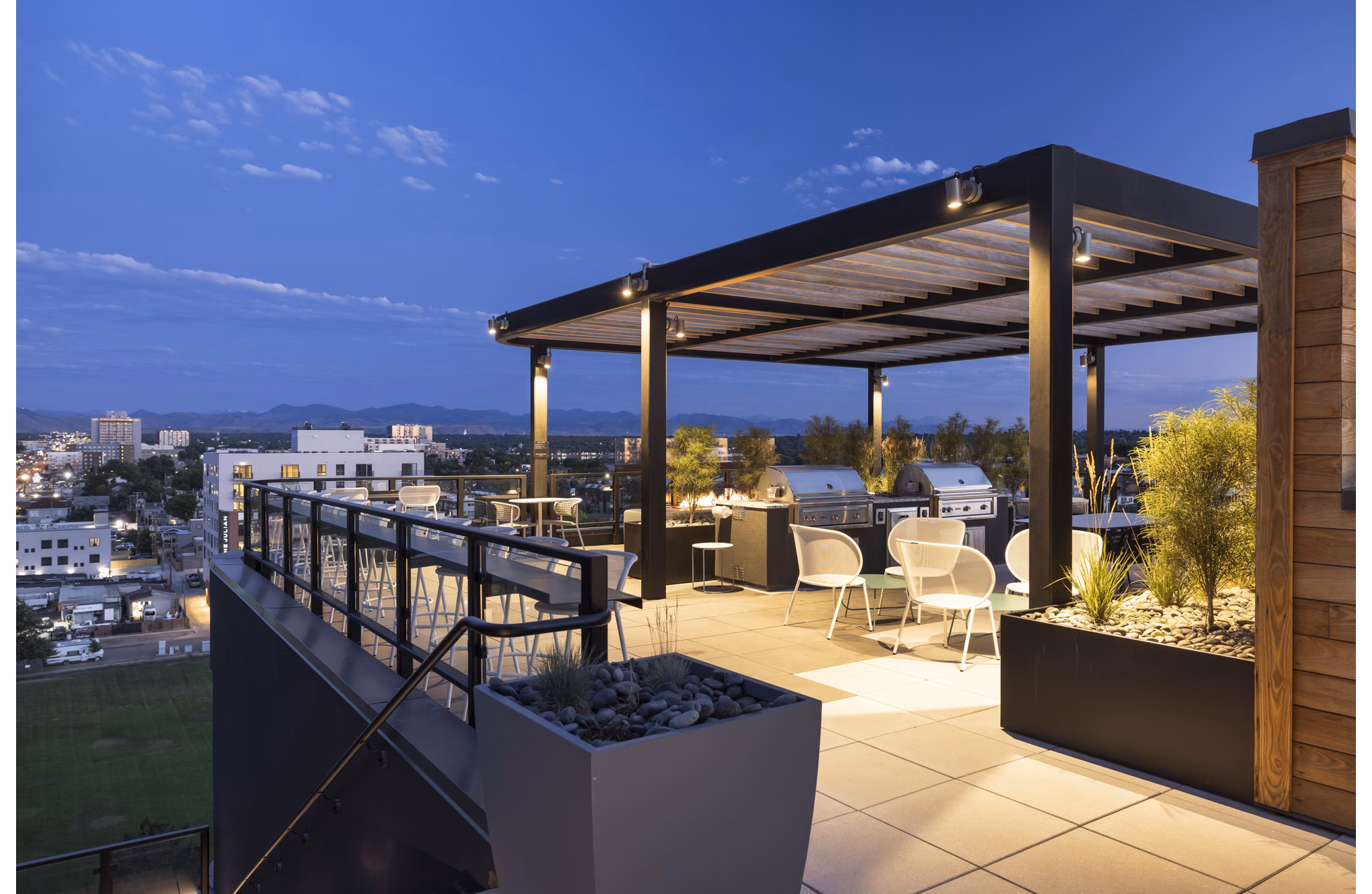 grill area at Wilder Apartments