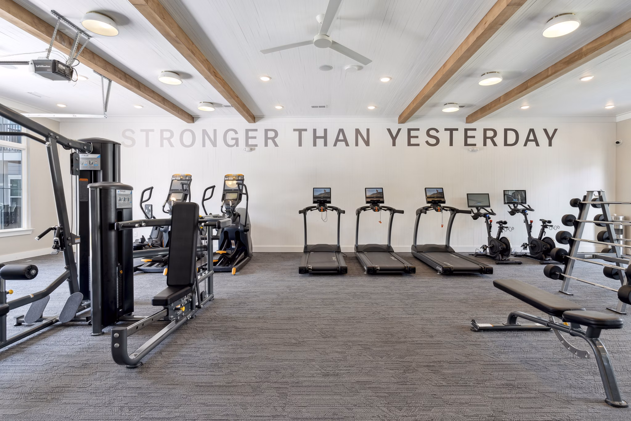 fitness center at The Isley at Windsor Hill Apartments 