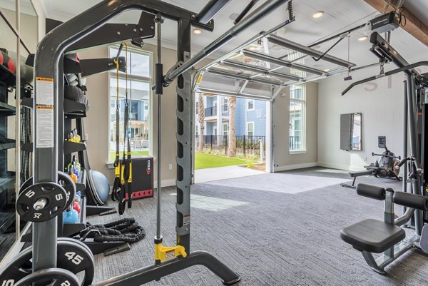 fitness center at The Isley at Windsor Hill Apartments 