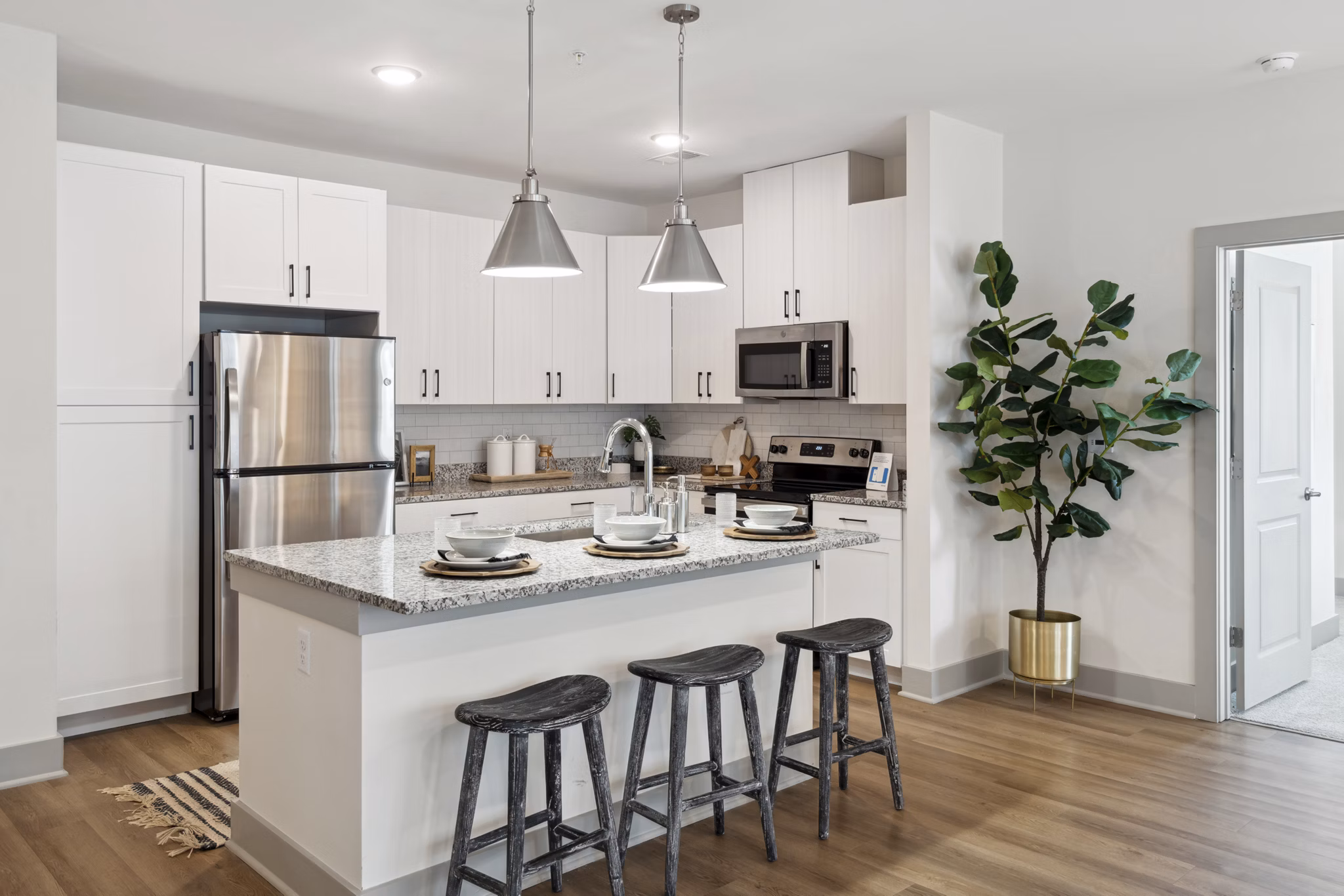 kitchen at The Isley at Windsor Hill Apartments 
