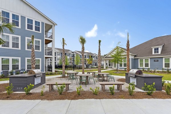 grill area at The Isley at Windsor Hill Apartments 