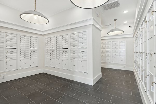 mail room at The Isley at Windsor Hill Apartments 