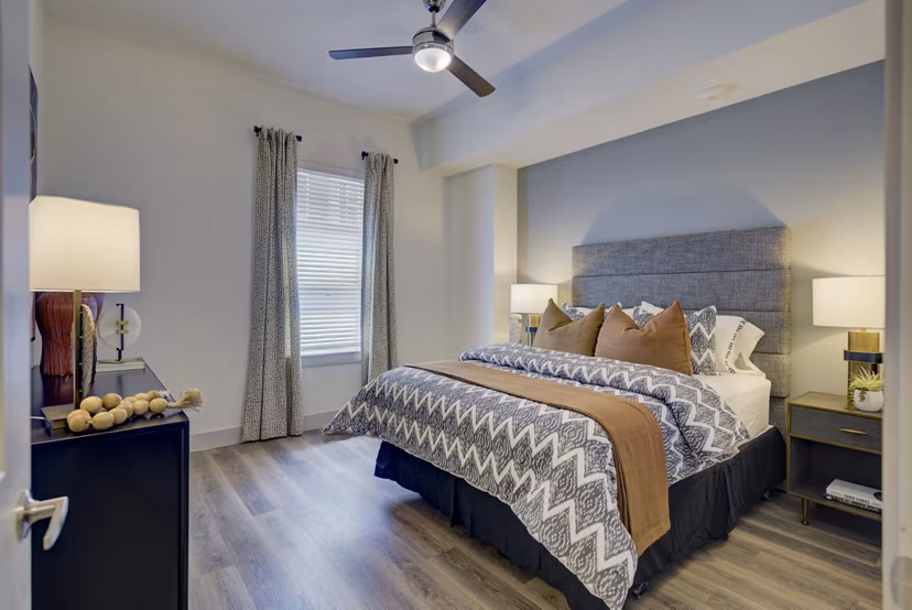 bedroom at Alexan Rivercrest Apartments 