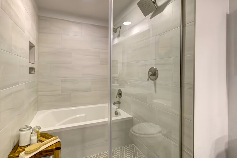 bathroom at Alexan Rivercrest Apartments 