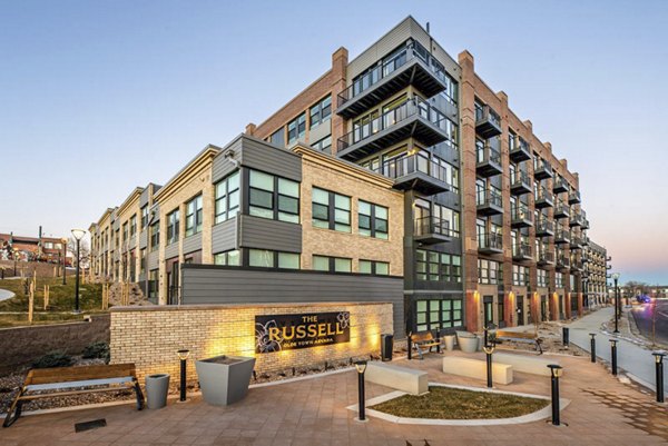 building/exterior at The Russell Apartments