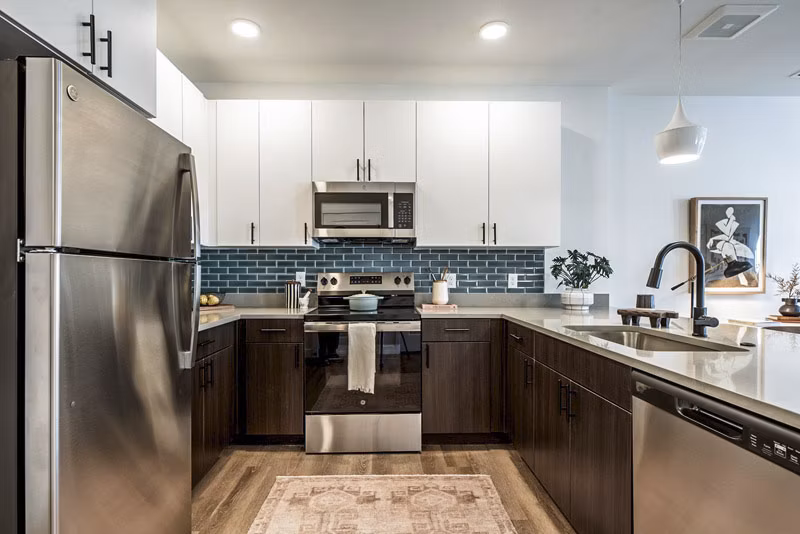 kitchen at The Russell Apartment