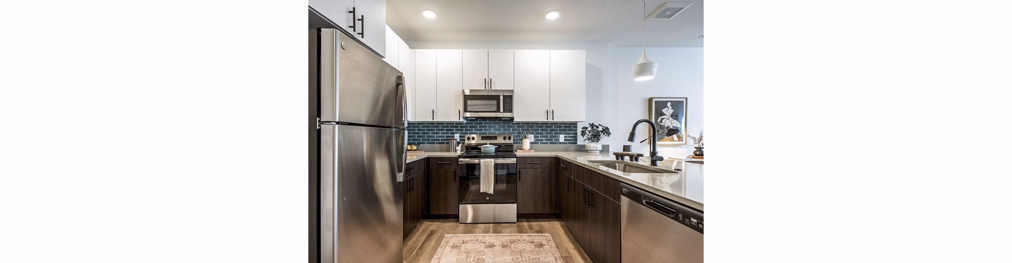 kitchen at The Russell Apartment