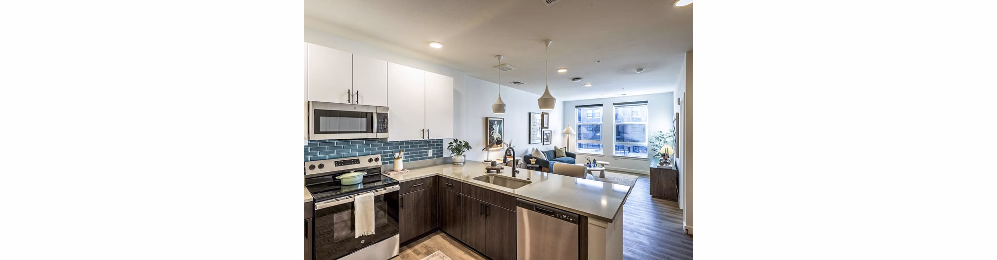 kitchen at The Russell Apartment