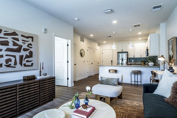living room at The Russell Apartments