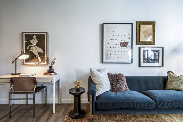home office/living room at The Russell Apartments