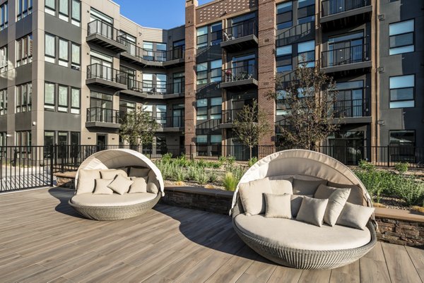 patio at The Russell Apartments