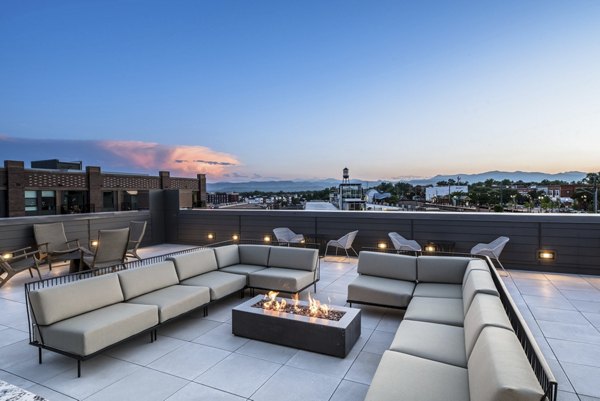 recreational area at The Russell Apartments