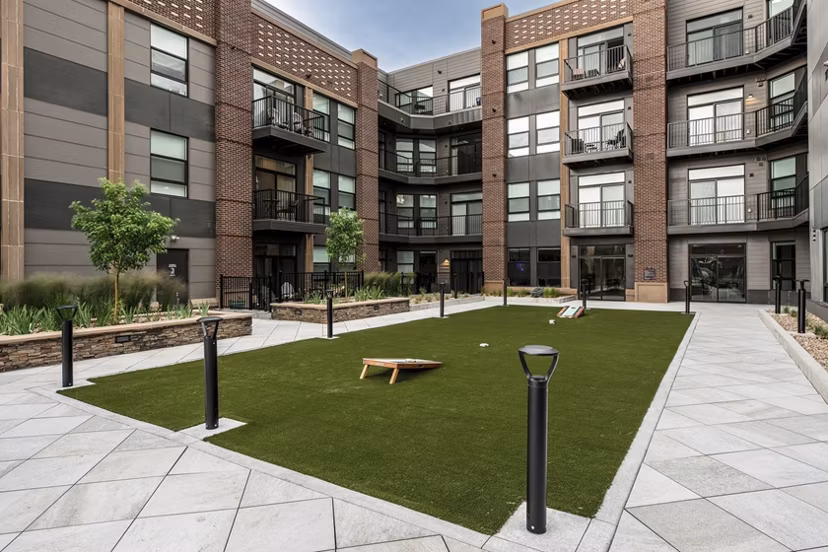 recreational area at The Russell Apartments