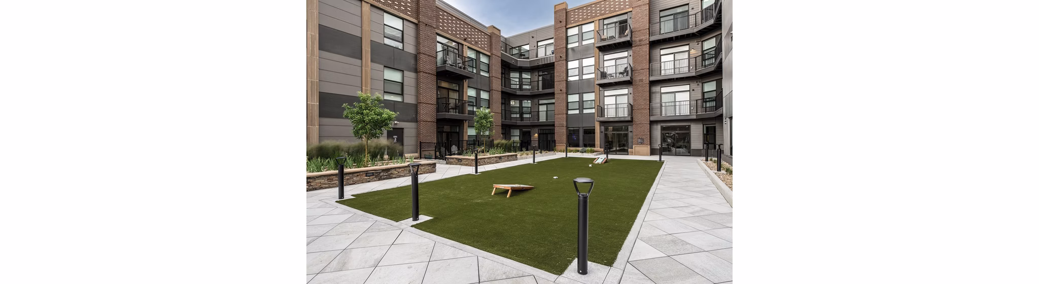 recreational area at The Russell Apartments