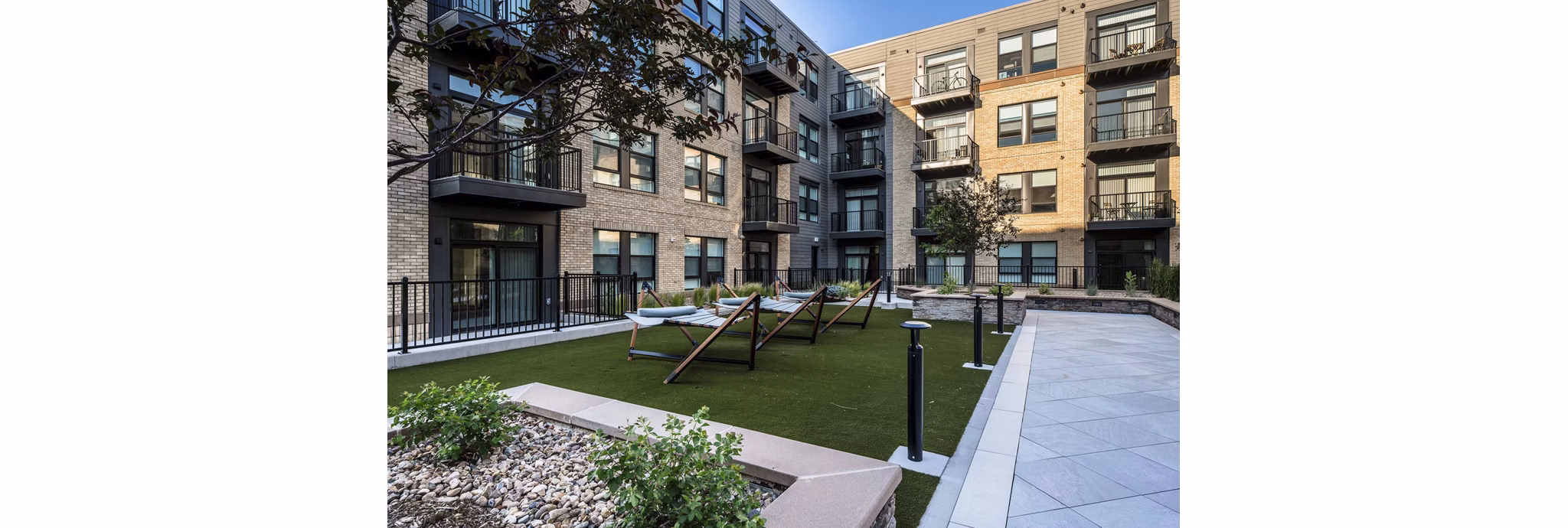 recreational area at The Russell Apartments
