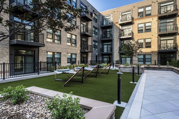 recreational area at The Russell Apartments