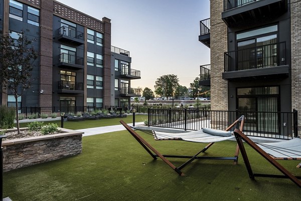 recreational area at The Russell Apartments