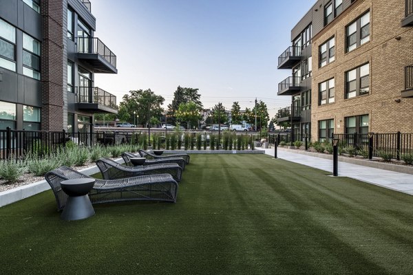 recreational area at The Russell Apartments