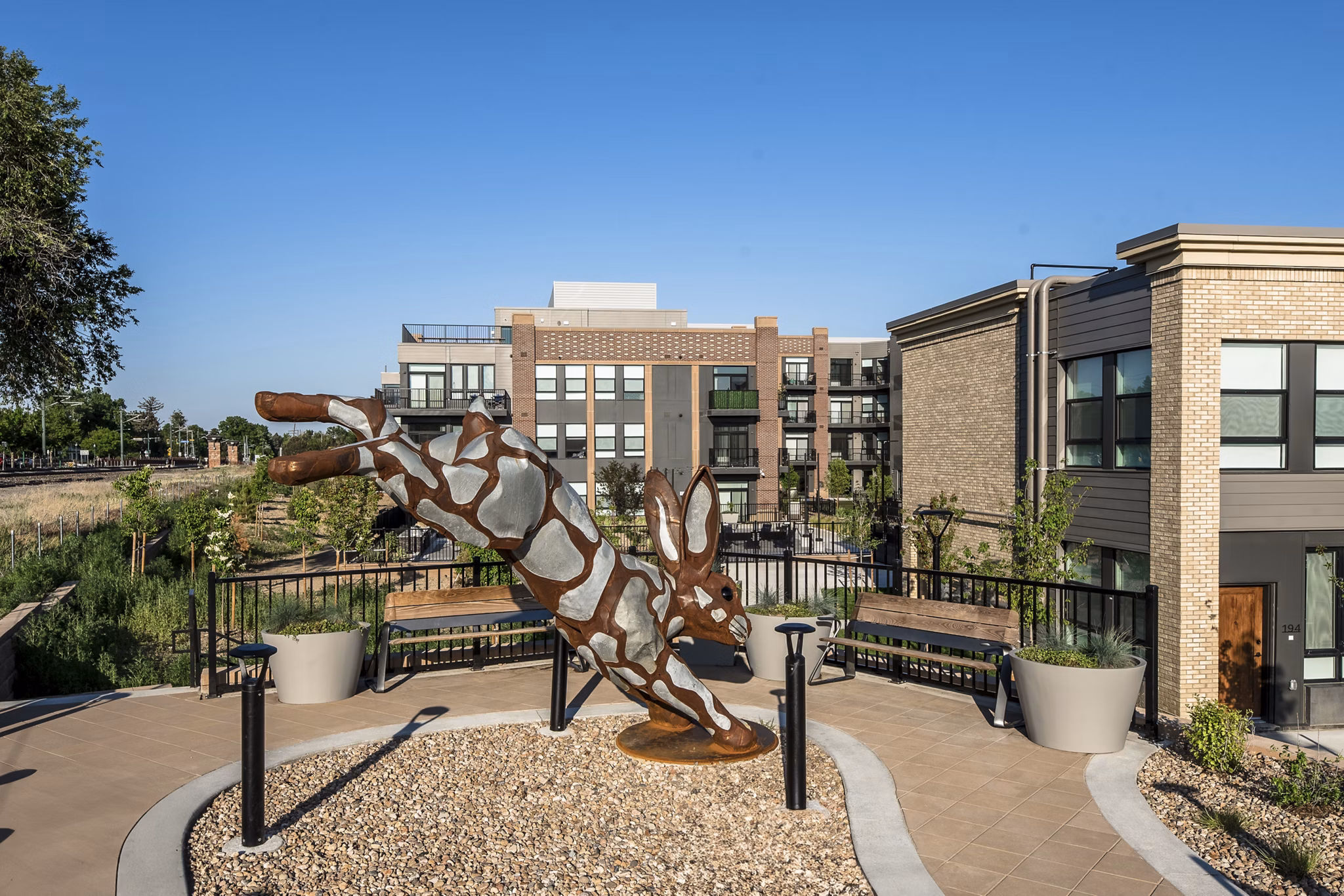 recreational area at The Russell Apartments