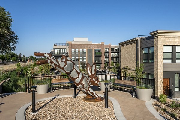 recreational area at The Russell Apartments