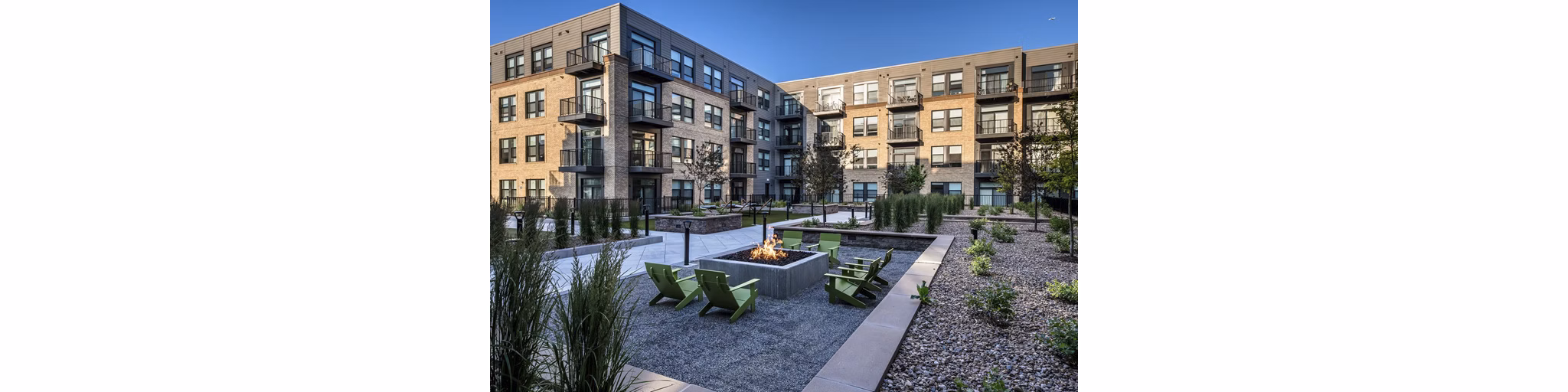 recreational area at The Russell Apartments
