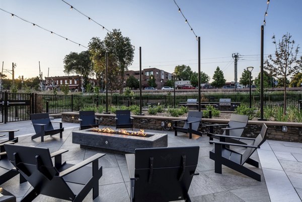 recreational area at The Russell Apartments