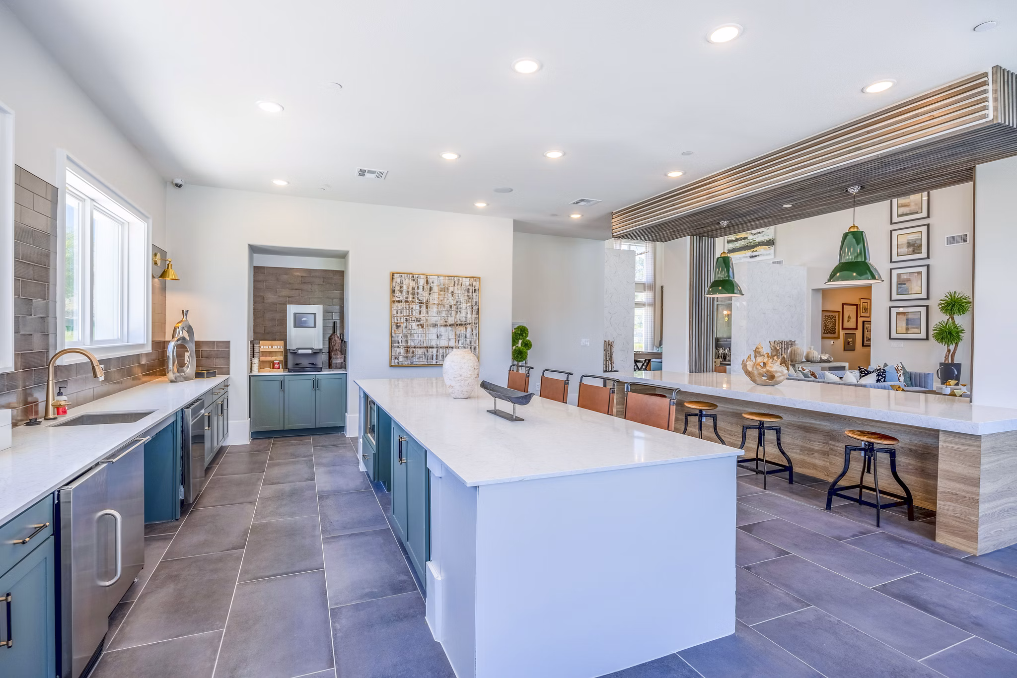 Chic clubhouse featuring modern decor at Napa Oaks Apartments with luxury amenities